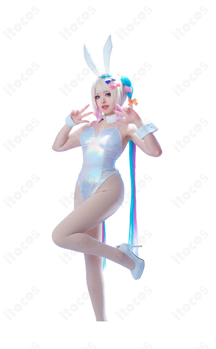 超絶最かわてんしちゃん バニーVer.の正面全身。レオタードとつけ襟、うさ耳のバランスがわかるカット