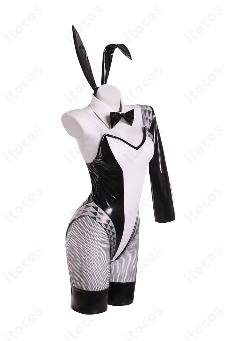 初音ミク バニーVer. 右側面カット。レッグカバーとレオタードのライン、腕周りの可動感を確認できる画像。