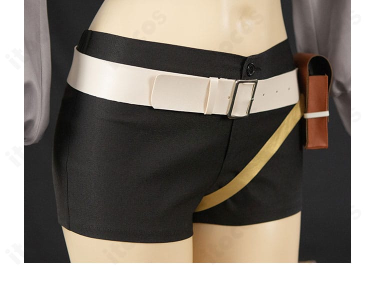 パンツの装飾ディテール。リヨウ衣装の脚部意匠とラインの入り方が確認できる画像。