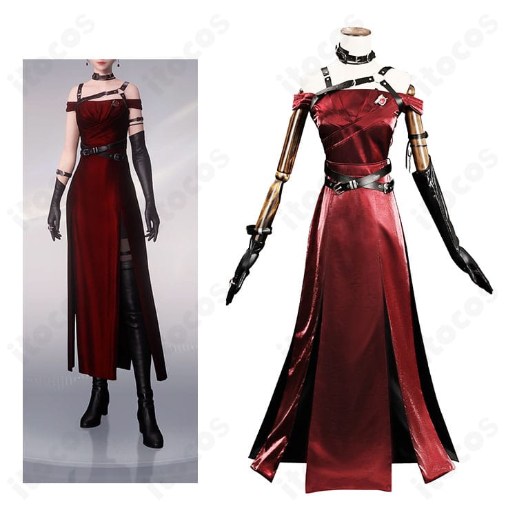 恋と深空 主人公「麗しき暗幕」衣装とキャラクターイメージの対応を示す全体画像