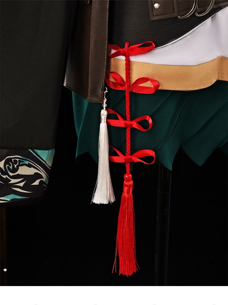 無期迷途 無患子 コスプレ衣装の腰部フリンジ装飾。細やかな流蘇の質感と揺れ感。