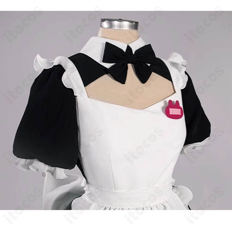 初音ミク ラビットホール メイド服コスプレの背面蝶結びアップ。立体的な大リボンの形状と質感が確認できるディテール写真。