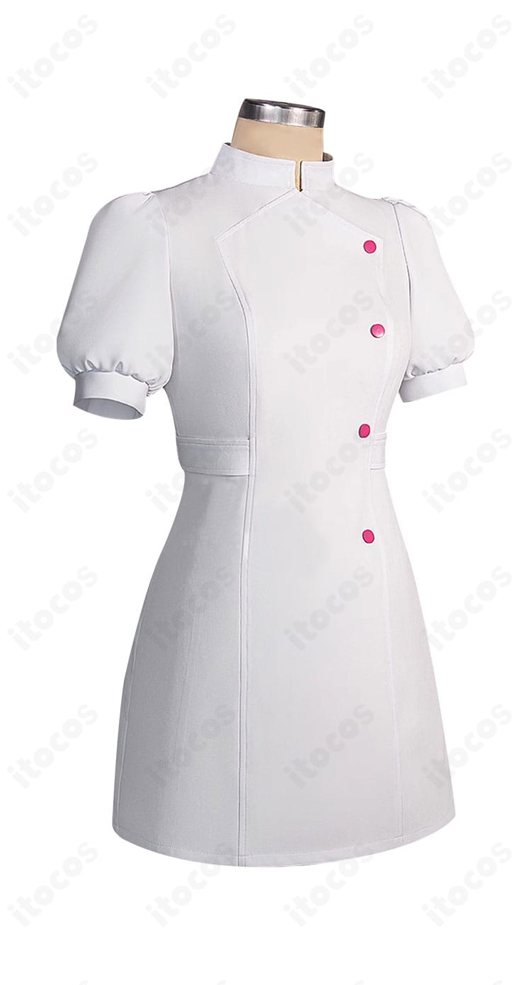 初音ミク ラビットホール ナース服コスプレの右側面。袖口・サイドライン・帽子の角度などディテールが分かる画像