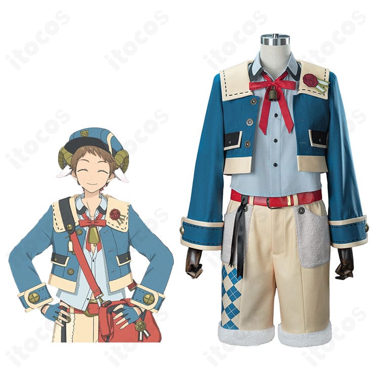 あんさんぶるスターズ！ 天満 光ほか対応の郵便配達員衣装、正面全体。コートと帽子を含むフルセットの再現度が分かる写真。