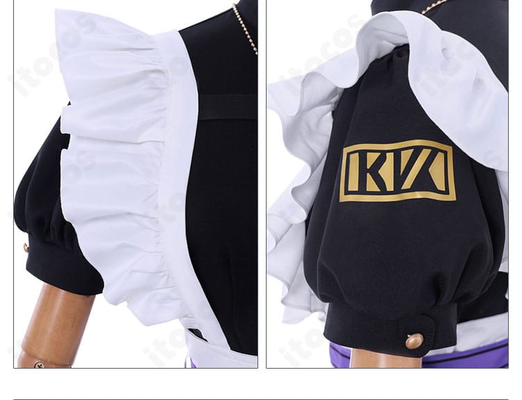 袖口の装飾ディテール。レースとカフの切り替えが特徴