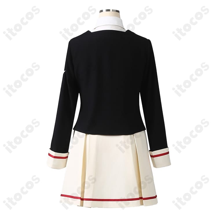 木之本桜 友枝中学校 制服コスプレ衣装｜清楚シルエットで高再現、イベント・撮影に最適 - 3枚目の画像