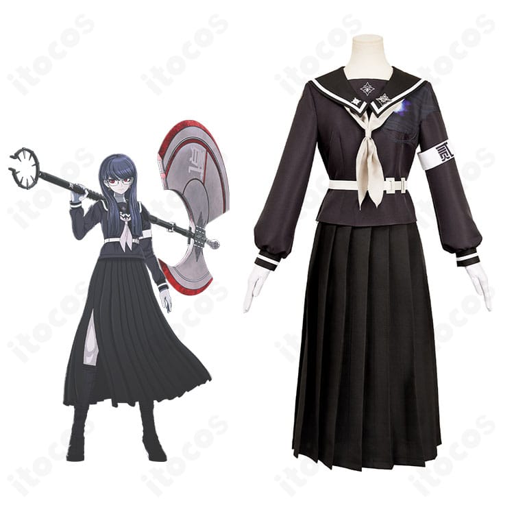 商品正面と雫原比留子のイメージを並置した比較。HUNDRED LINE -最終防衛学園- 学園制服の忠実再現が分かるメイン画像。