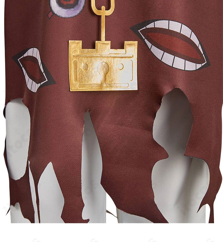 地縛少年花子くん 三葉惣助 コスプレ衣装の裾デザイン詳細、ライン取りと処理の拡大画像