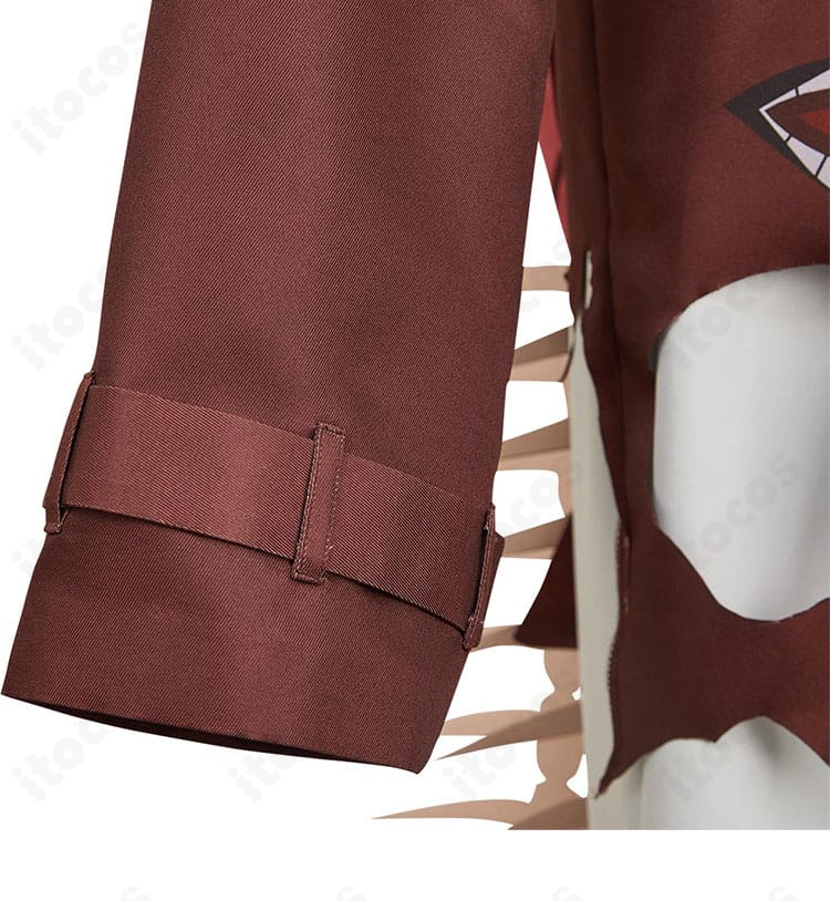 コスプレ衣装の袖口装飾ディテール、ステッチとパーツの質感が分かる画像