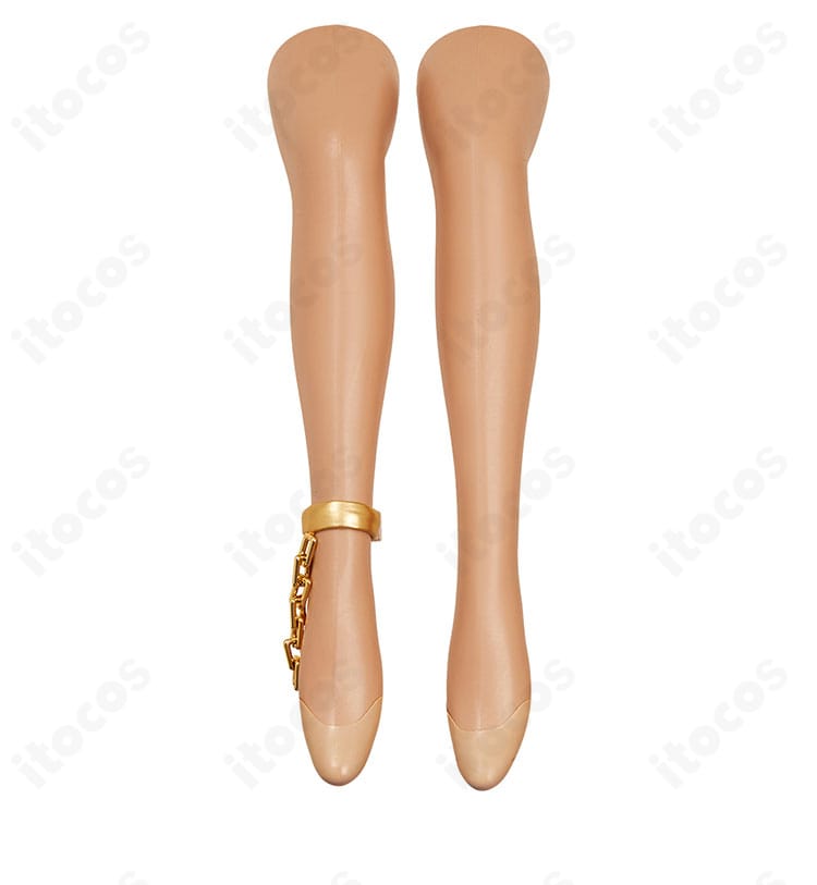 三葉惣助 コスプレ衣装の足首飾りデザイン詳細、形状と取り付け部の拡大