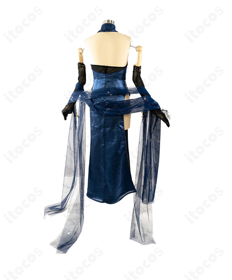 アズールレーン ニュージャージー コスプレ衣装の背面デザインとラインのディテールが見える画像