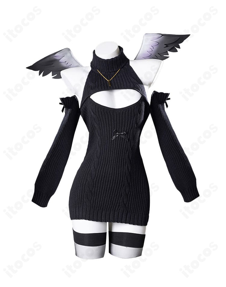 天音かなたモチーフ 妹イメージ衣装の正面。襟元と胸元装飾まで忠実に再現したデザイン