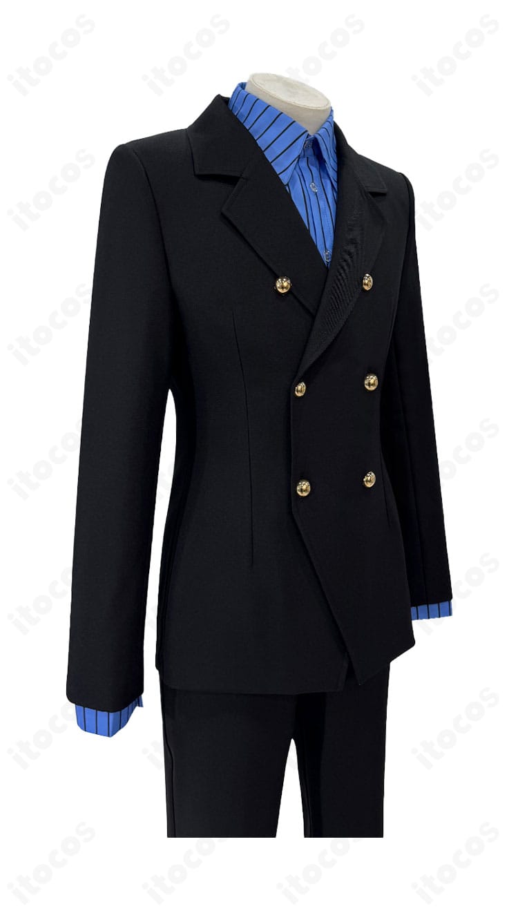 ONE PIECE サンジ コスプレ衣装 右側面のシルエットとコートライン