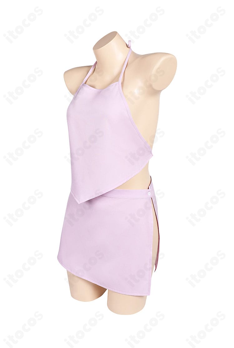 薬屋のひとりごと 猫猫（マオマオ）滝壺コスプレ衣装左側面。軽快なショートパンツとトップスのバランスが分かるビュー。