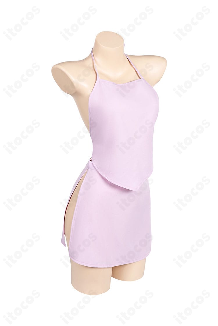 薬屋のひとりごと 猫猫（マオマオ）滝壺コスチューム右側面のディテール。縫製ラインと装飾の配置を強調。