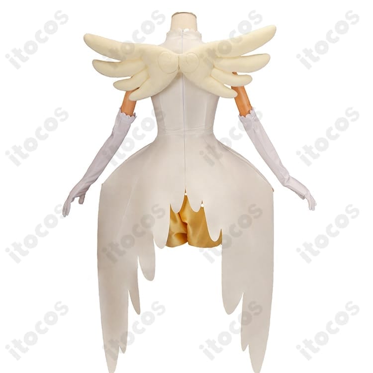 木之本桜 白×黄色バトルコスチューム｜高再現で動きやすい、イベント＆撮影向け魔法少女衣装 - 3枚目の画像