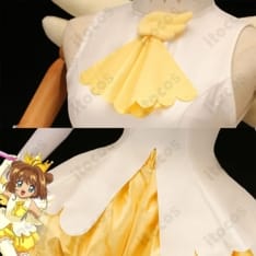 木之本桜 白×黄色バトルコスチューム｜高再現で動きやすい、イベント＆撮影向け魔法少女衣装 - 4枚目の画像（サムネイル）