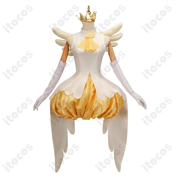 木之本桜 白×黄色バトルコスチューム｜高再現で動きやすい、イベント＆撮影向け魔法少女衣装