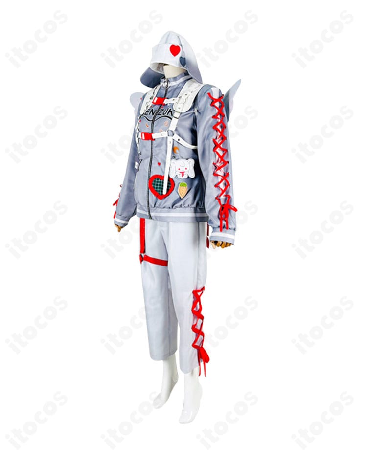 弦月 藤士郎「Angelic Dream」コスの側面。翼パーツのボリュームとライン、配色のコントラストがわかるサイドビュー