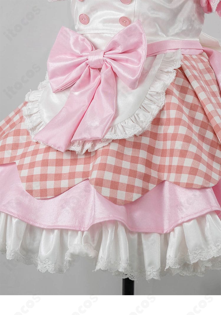 勝利の女神：NIKKE クラスト コスプレ衣装の腰リボン装飾ディテール。結び目のボリュームと仕立てを示す画像