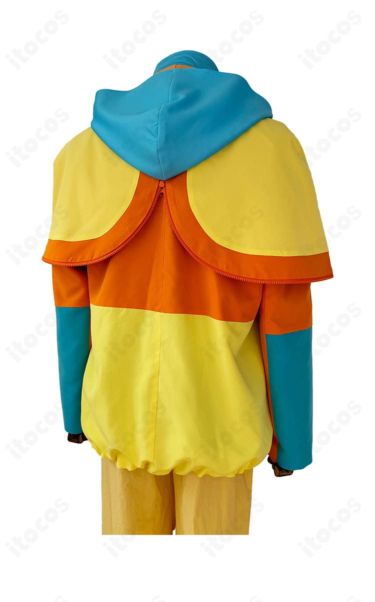 仮面ライダーガヴ ショウマのコスプレ衣装 背面全体。コート丈バランスとレイヤードの後ろ姿を確認できるカット。