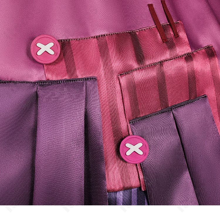 ミズ・ティータイム 衣装のスカート裾装飾ディテール｜丁寧な縫製とトリム仕上げ