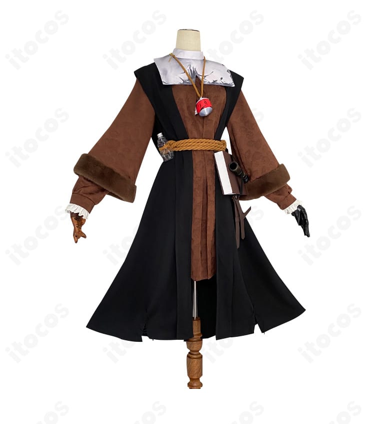 右側面の装飾とシルエット詳細（袖口・サイドライン）