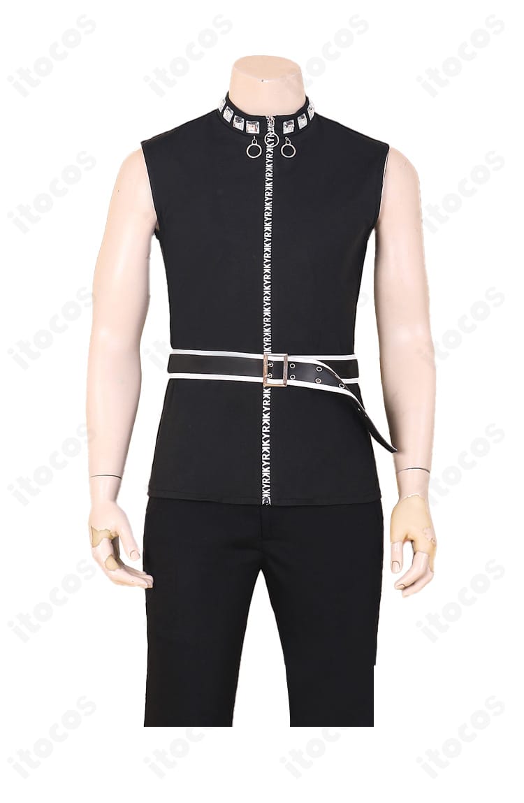 上衣の正面ディテール（前立て・ステッチの仕上がり）