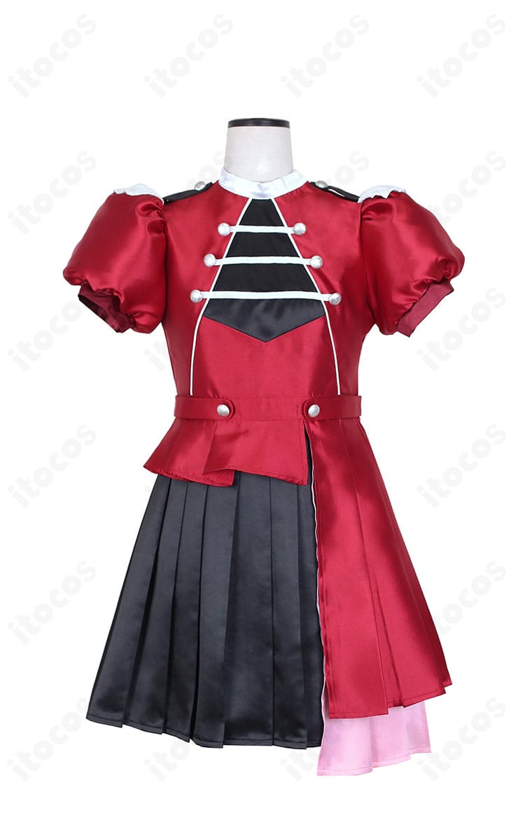 トップス正面のディテール。前立てと装飾配置でステージ感を再現