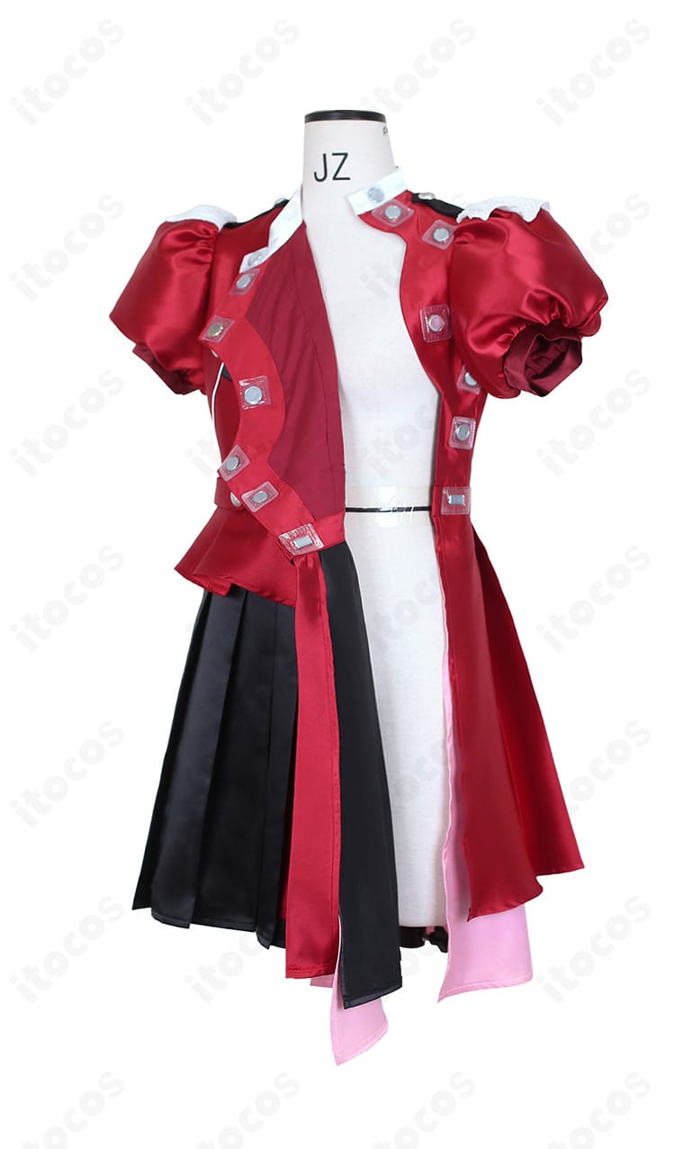 全体装飾ディテールのクローズアップ。胸飾りと縁取りの質感