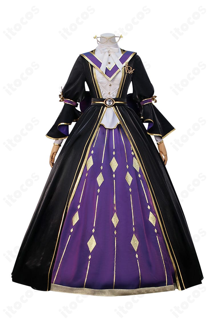 IdentityV/第五人格 マリー 象牙の塔新衣装の背面シルエット。縫製ラインとシルエットのバランスを確認できる角度