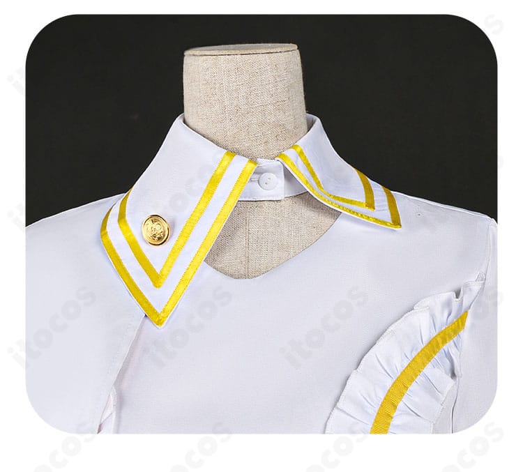 三俣チョコ 魔法衣装コスプレ｜襟元ディテールの形状と配置が分かるアップ