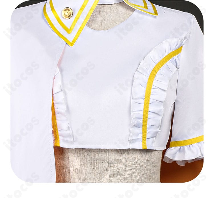 三俣チョコ 魔法衣装コスプレ｜衣襟部分の質感と縫製の仕上がりを示すクローズアップ