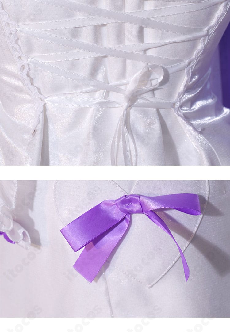 新里アズ 魔法衣装ver. の背面リボンと結び紐の装飾アップ。華やかな後ろ姿を演出するディテールが際立つ。