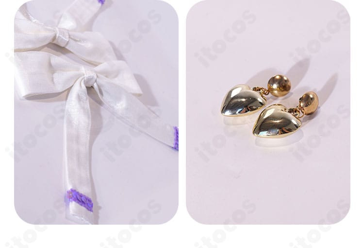 新里アズ 魔法衣装ver. の髪飾りと耳飾りのクローズアップ。繊細な造形でキャラクター性を強調。