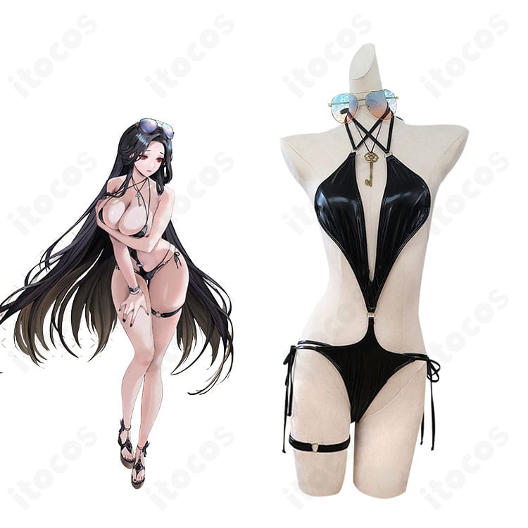 勝利の女神：NIKKE メイデン「アンダー・ザ・サン」衣装着用イメージ。光沢パテントレザーとアクセで高再現を示すカット