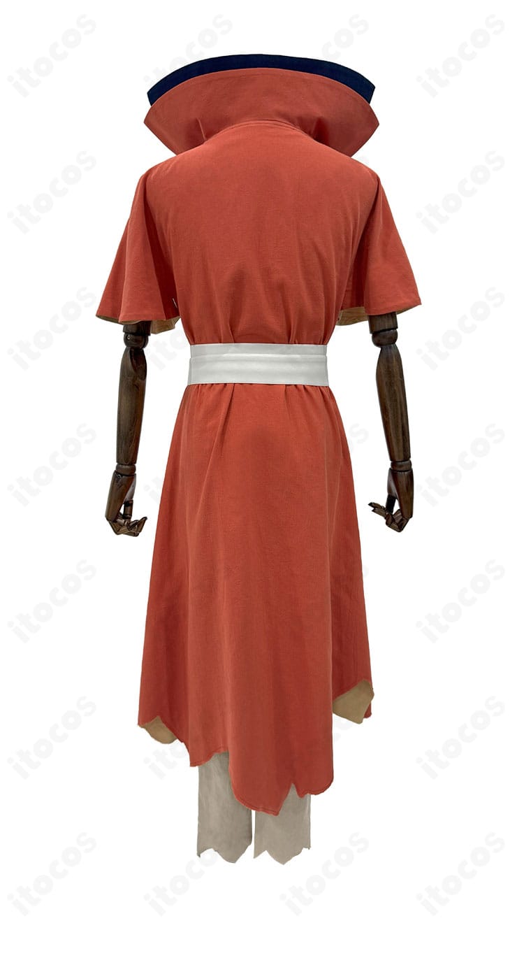 ドクターストーン 七海龍水 コスプレ衣装の背面全体図。マント風の落ち感と装飾配置を確認可能。