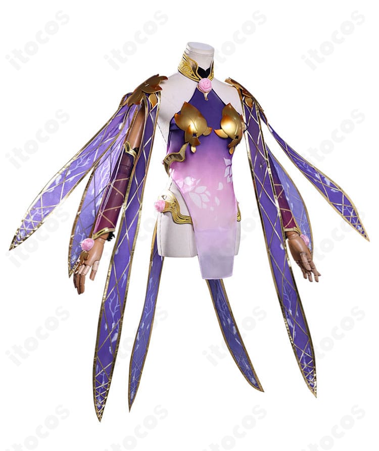 FGO カーマ アサシン 第二再臨コスプレ衣装の側面ディテール。ウエストのラインと袖の造形を確認