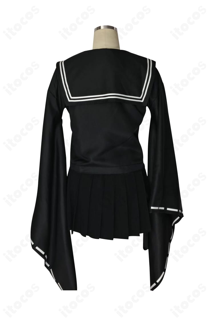 ブルーアーカイブ 勘解由小路ユカリ 制服コスプレ衣装の背面全身。スカーフの落ち感や後ろ姿の再現度を確認できる画像。