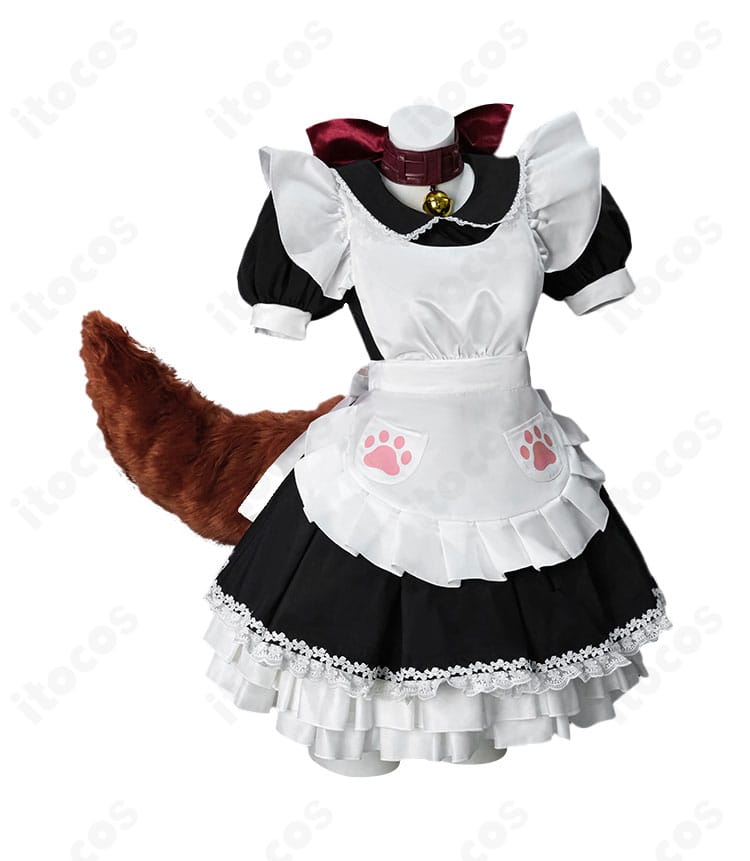 FGO タマモキャット メイド服コスプレの正面全体図。イベントや撮影会向けのバランスの良いシルエット