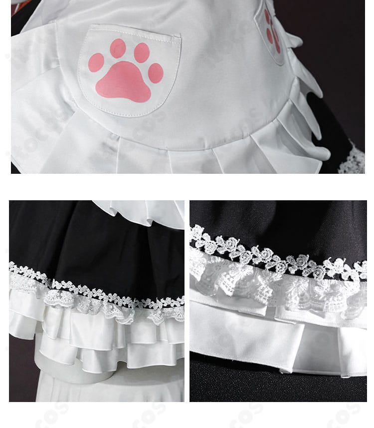 FGO タマキャ メイド服コスプレのスカート裾の装飾ディテール。撮影映えする意匠を近接で確認