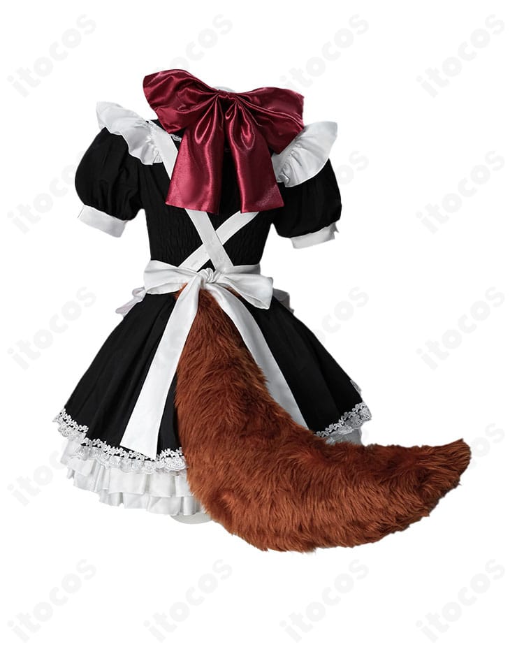 Fate/Grand Order タマモキャット メイド服コスプレの背面デザイン。大きな背部蝶結びがポイント