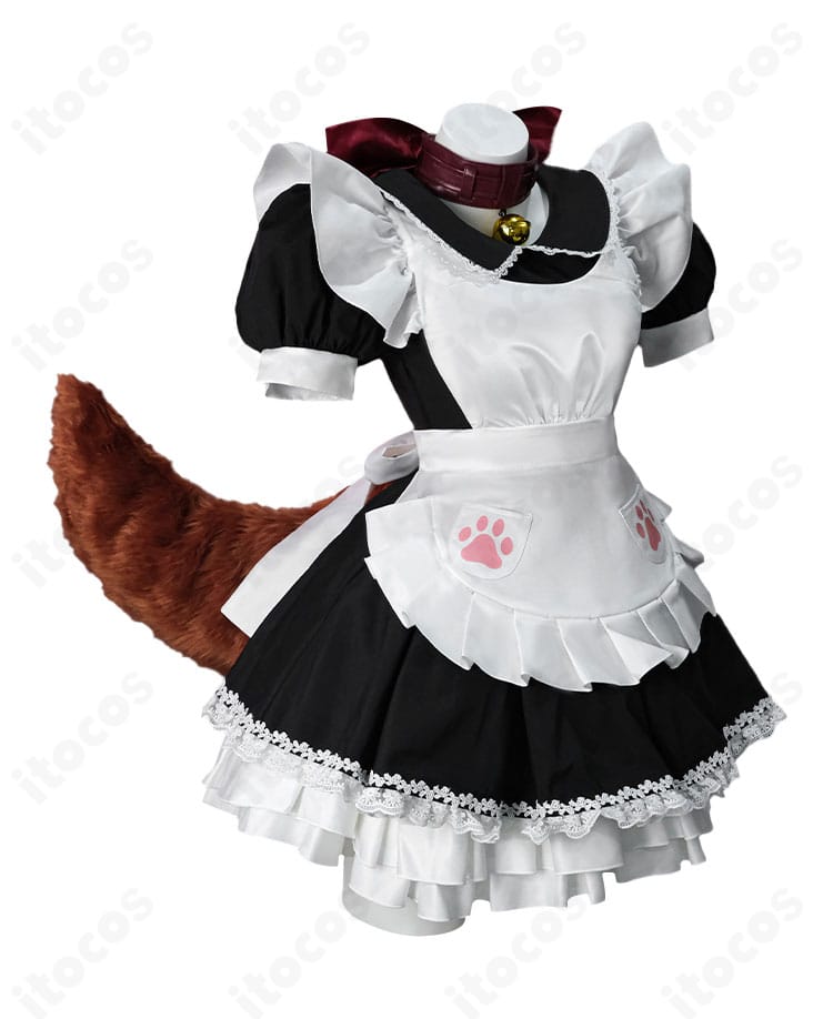 FGO タマキャ 2段階目メイド衣装の側面図。ウエストから裾への美しいラインを再現