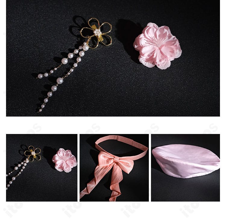 加藤恵 ドレス衣装 小物セット｜髪飾り・帽子・アクセサリーまで統一感ある意匠