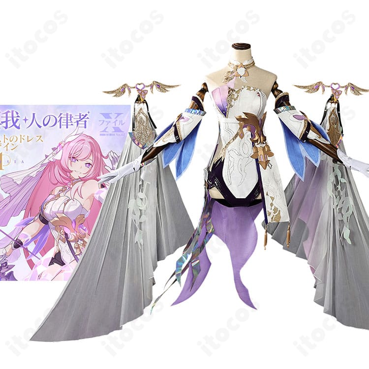 崩壊3rd エリシア 真我・人の律者 舞踏会ゲストドレスの着用イメージ。気品あるシルエットと装飾を再現。