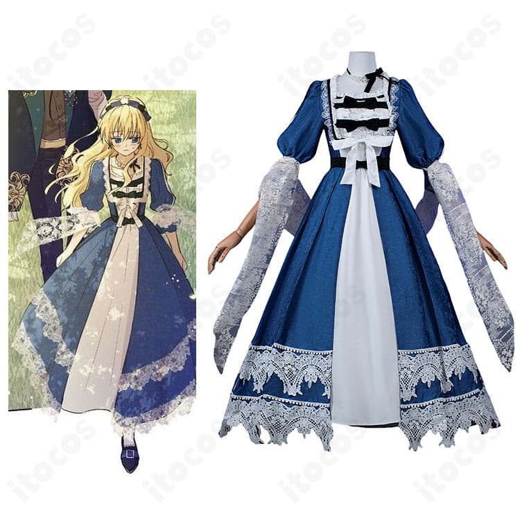 『ある日、お姫様になってしまった件について』アタナシア 通常服コスプレ一式。キャラクターの気品を表現したプリンセスドレスの着用イメージ。