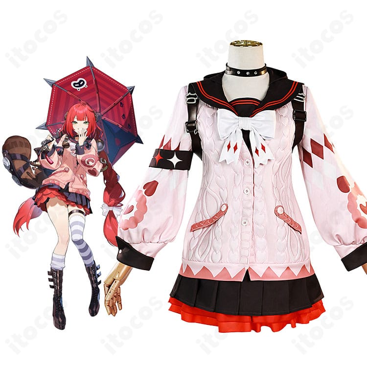 ゼンレスゾーンゼロ 浮波柚葉の公式イメージ準拠コスプレ衣装・商品全体図