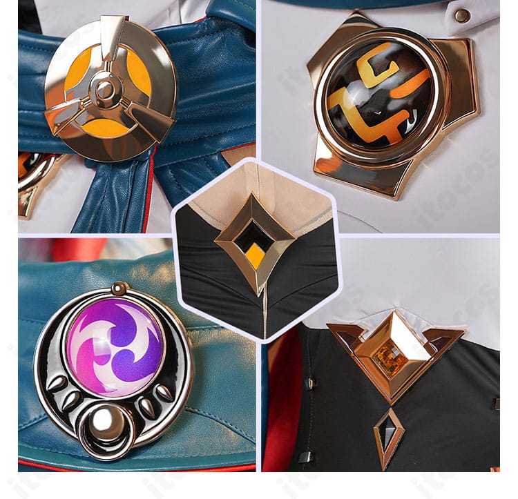 原神 イネファ 女性型ロボットの付属アクセサリー一式。髪飾り・胸飾り・神の目飾りなど豪華内容。