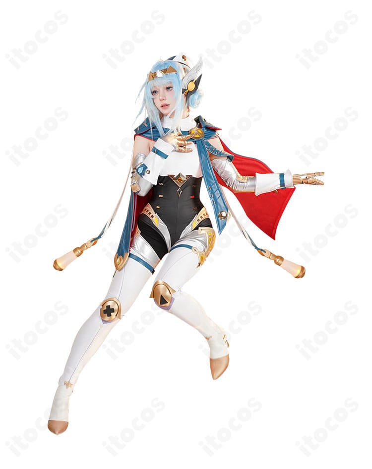 原神 イネファ 女性型ロボットの人物着用例。イベント会場での全身コーデとシルエットの見え方。