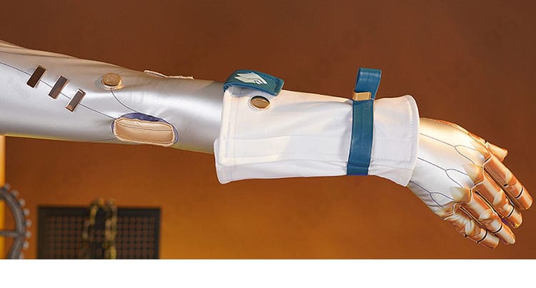 原神 イネファ 女性型ロボット衣装の袖装飾ディテール。カフス周りの精緻な仕上げ。